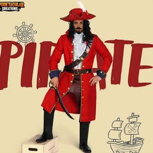Spooktacular Creations Men's Pirate Captain Costume Set